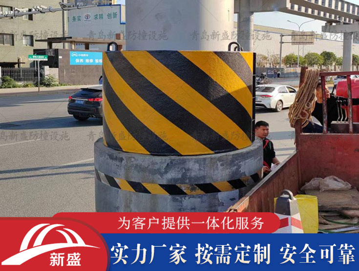 公路桥墩防撞设施有效保护桥墩不被撞击